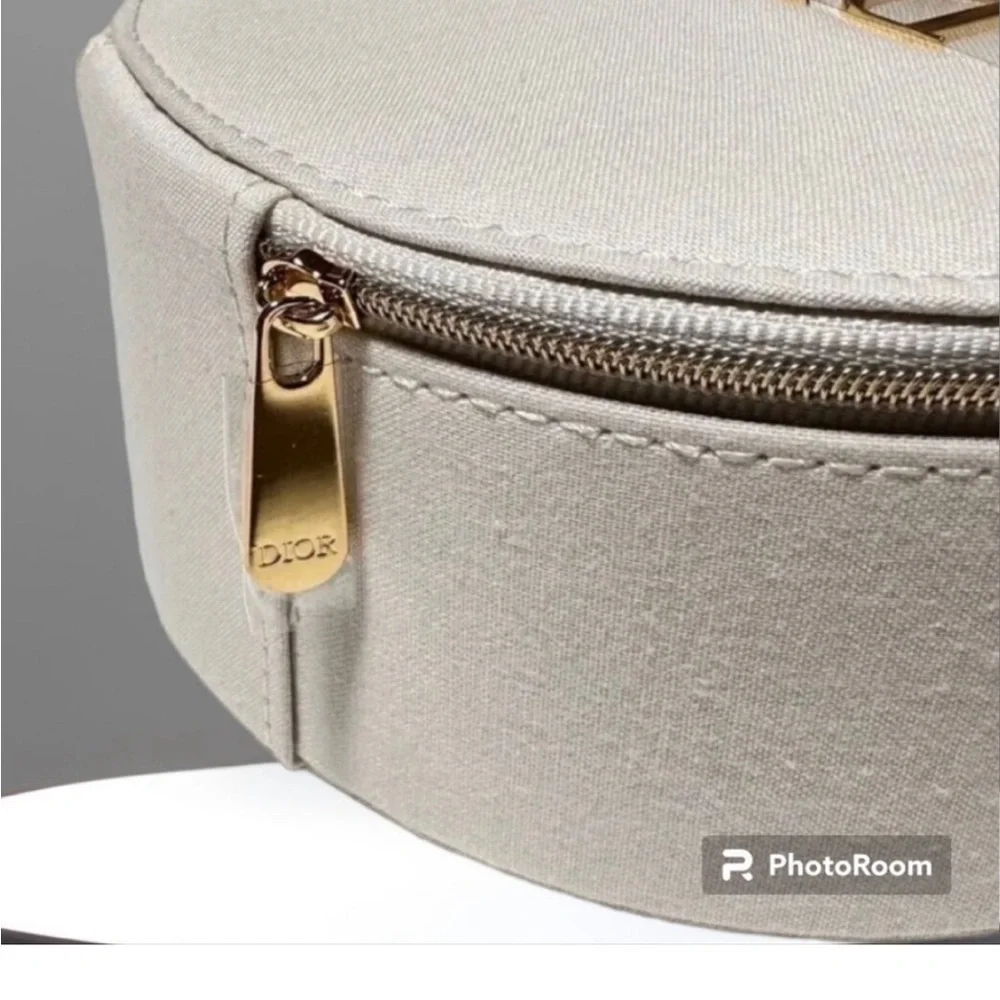 Dior Linen Pouch/Cosmetics Bag Round Box Gift Set
